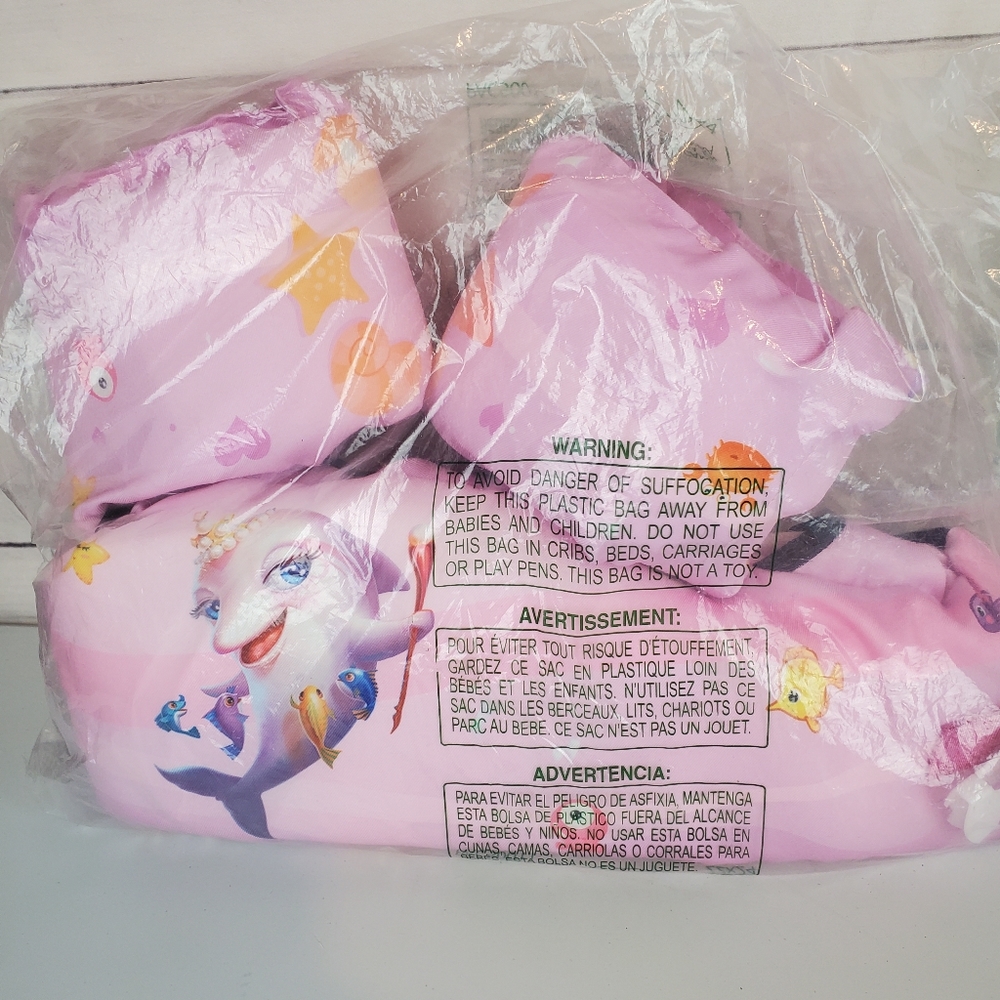 Kids Swim Vest with Arm Bands - Pink - Picture 3 of 5